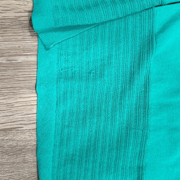 Chico's Women’s Vibrant Teal Knitwear Open Cardigan Size 2 L - Picture 9 of 10